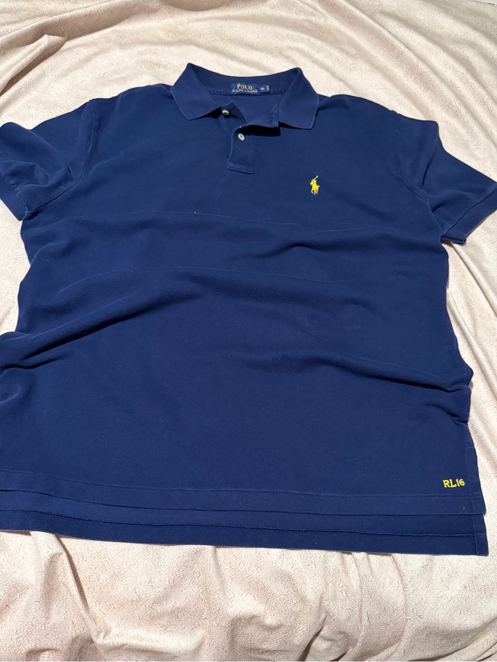 Polo by Ralph Lauren Navy Polo with Yellow Pony